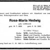 Liebhardt Rosa 1908-1983 Todesanzeige